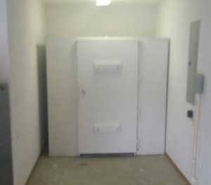 White-colored safe room inside a home